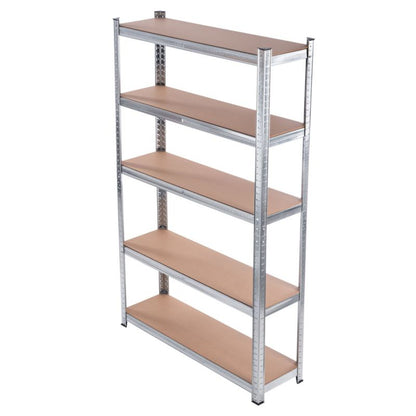 KADAX metalreol til garage og lager, 5-niveau, 180 x 90 x 30 cm, 875 kg