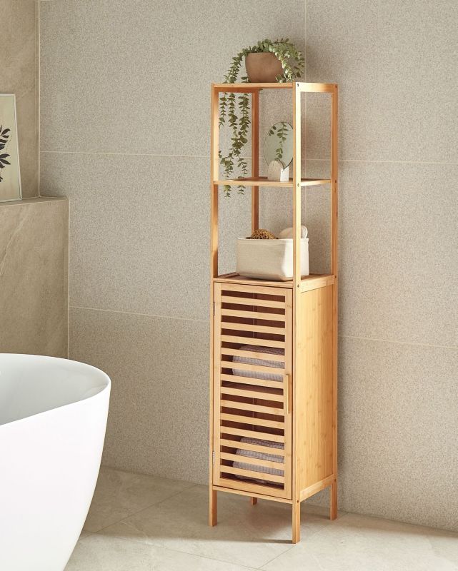 Bambusreol OWASSO 32x30x145 cm Lysebrun