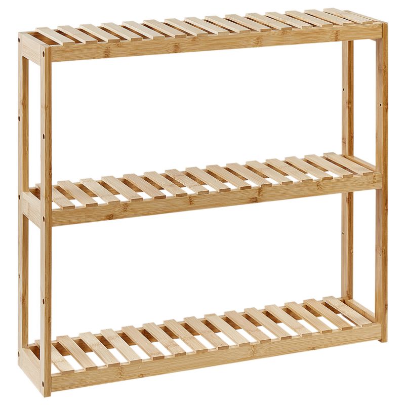 Badeværelseshylde PADUCAH 60x15x54 cm Lysebrun | 4255664880338