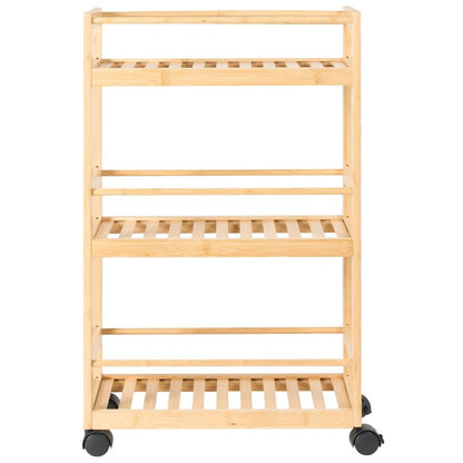 Bambusreol Quintay Brun med Hjul 45x20x75 cm
