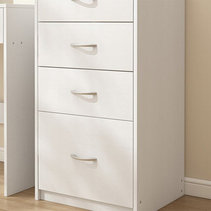 Kommode Rebiko med Skuffer Hvid 85 cm