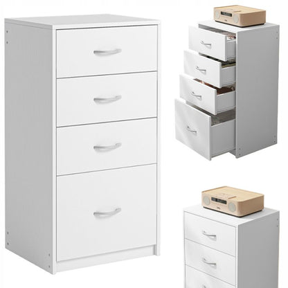 Kommode Rebiko med Skuffer Hvid 85 cm