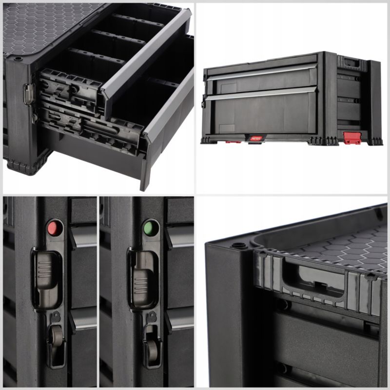 Keter værkstedsreol 237790 Tool Chest med 2 skuffer, sort