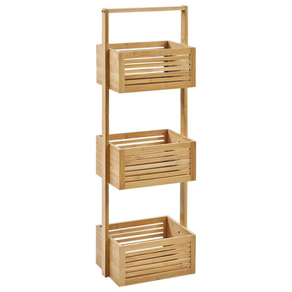 Bambusreol 3 Hylder Brun 27x20x80 cm