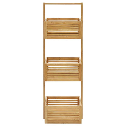 Bambusreol 3 Hylder Brun 27x20x80 cm