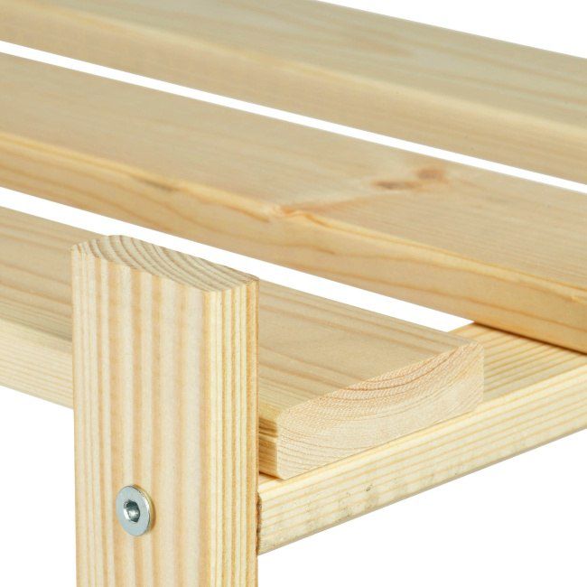 Træreol 130 x 65 x 30 cm med 4 hylder og 20 kg belastning