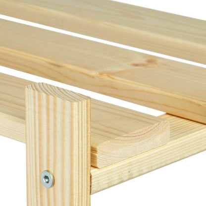 Træreol 130 x 65 x 30 cm med 4 hylder og 20 kg belastning