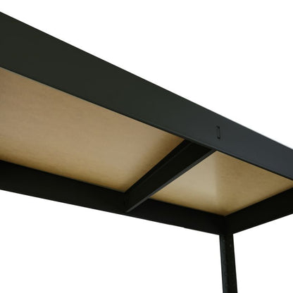 GoodHome Ryle fritstående metalreol 179 x 120 x 40 cm med 5 hylder, sort