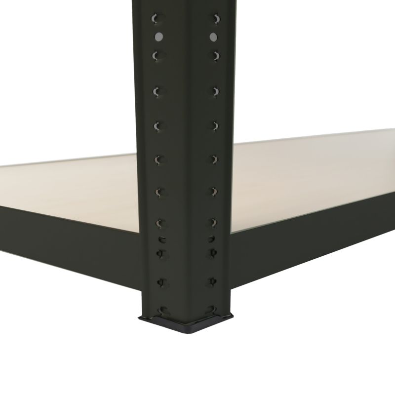 GoodHome Ryle fritstående metalreol 179 x 120 x 40 cm med 5 hylder, sort