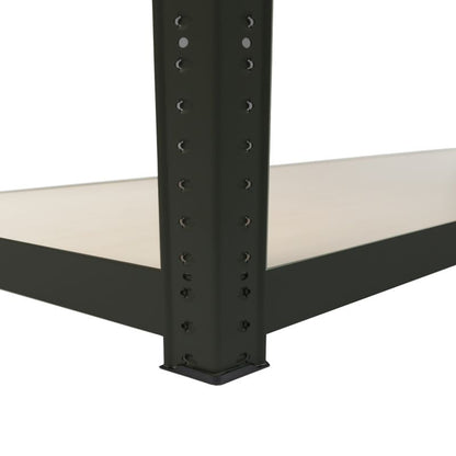 GoodHome Ryle fritstående metalreol 179 x 120 x 40 cm med 5 hylder, sort