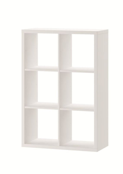 Land reol med 6 moduler i hvid