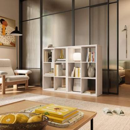 Land reol med 6 moduler i hvid