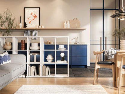 Land reol med 6 moduler i hvid