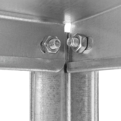 Fritstående metalreol 140 x 70 x 30 cm med 4 hylder og 40 kg belastning, galvaniseret
