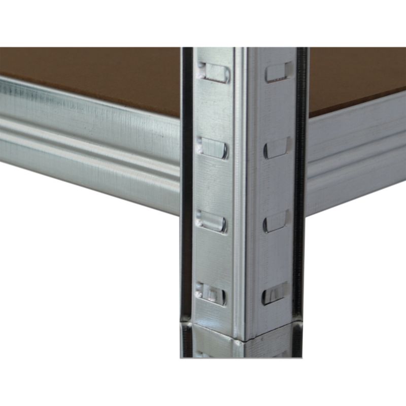 Fritstående metalreol 180 x 90 x 40 cm med trykgalvanisering, max belastning 175 kg