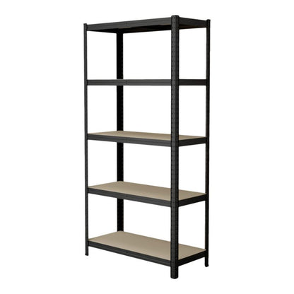 Fritstående metalreol 180 x 90 x 40 cm med 5 hylder og 120 kg belastning