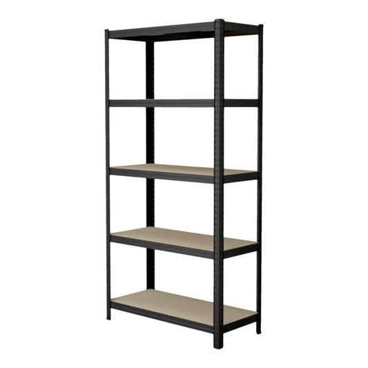 Fritstående metalreol 180 x 90 x 40 cm med 5 hylder og 120 kg belastning