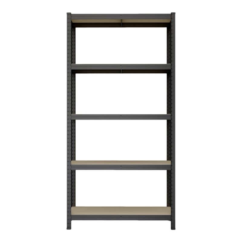 Fritstående metalreol 180 x 90 x 40 cm med 5 hylder og 120 kg belastning