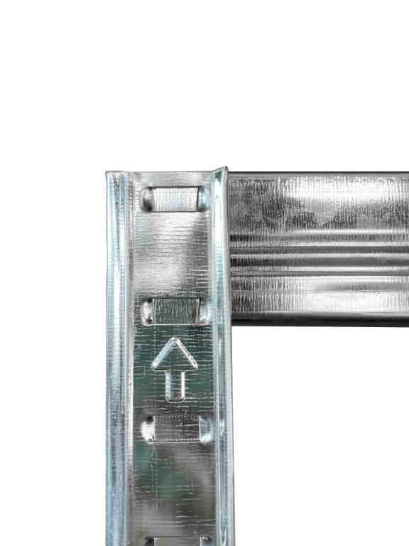Metalreol 180 x 90 x 40 cm med 5 hylder og 175 kg belastning, galvaniseret