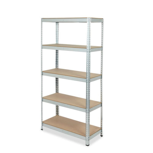 Gammel metalreol 180 x 90 x 40 cm 5 hylder 175 kg galvaniseret