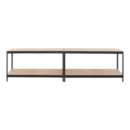 Metalkasse Rand 180x166x60 cm Sort 4 Hylder 300 kg
