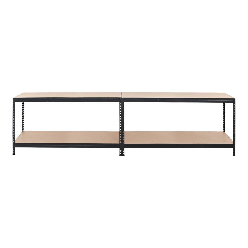 Metalkasse Rand 180x166x60 cm Sort 4 Hylder 300 kg