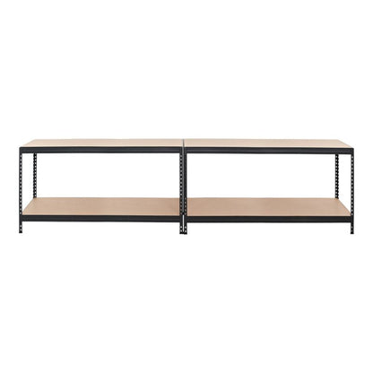 Metalkasse Rand 180x166x60 cm Sort 4 Hylder 300 kg