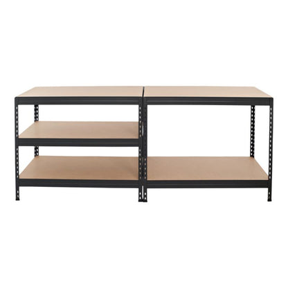 Metallreol Rand 180x67,5x40 cm 5 Hylder 150 kg Sort