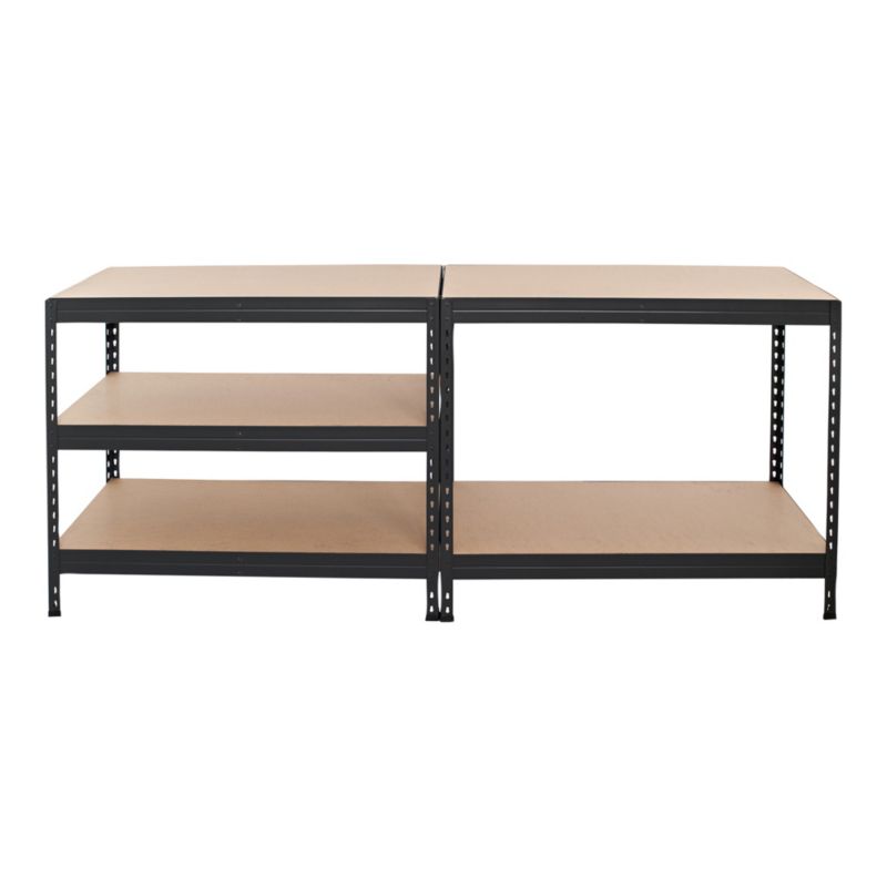 Metallreol Rand 180x97x40 cm 5 Hylder Sort 250 kg