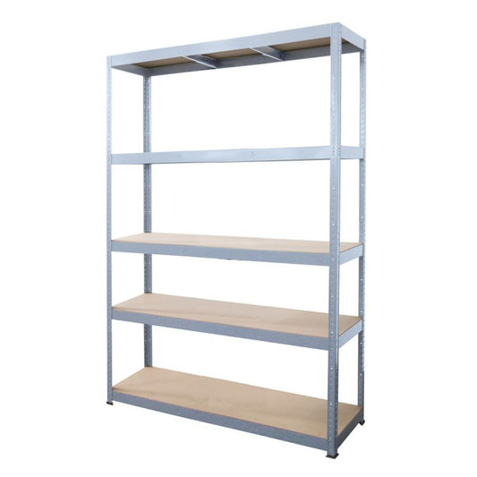 Metalkas metalreol 179 x 120 x 40 cm med 5 hylder og 200 kg belastning, galvaniseret