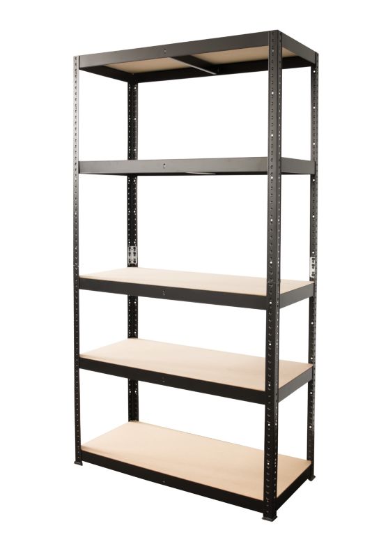 Metalkas metalreol 179 x 80 x 40 cm 175 kg sort