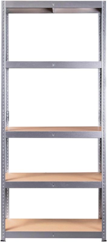 Metalkas metalreol med 5 hylder, galvaniseret, 179 x 80 x 40 cm