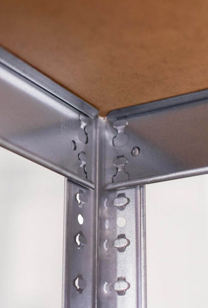 Metalkas metalreol med 5 hylder, galvaniseret, 179 x 80 x 40 cm