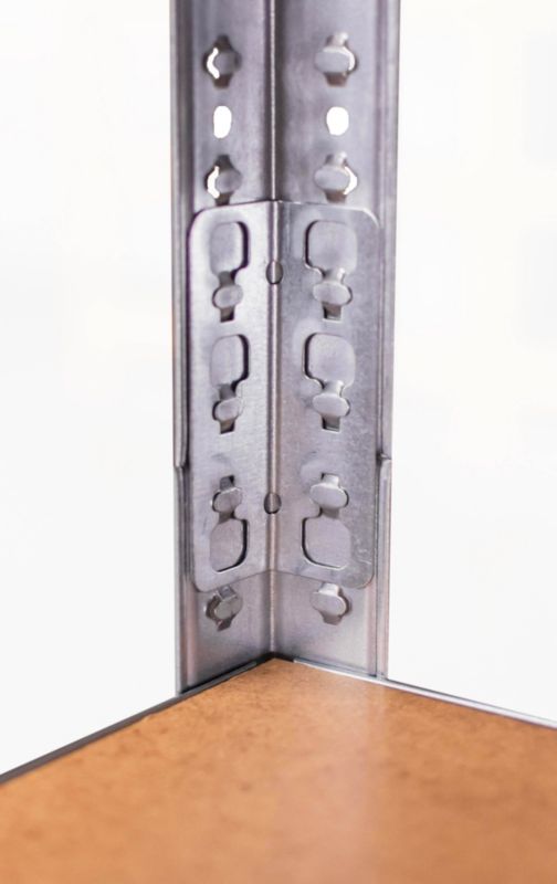 Metalkas metalreol med 5 hylder, galvaniseret, 179 x 80 x 40 cm