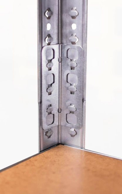 Metalkas metalreol med 5 hylder, galvaniseret, 179 x 80 x 40 cm