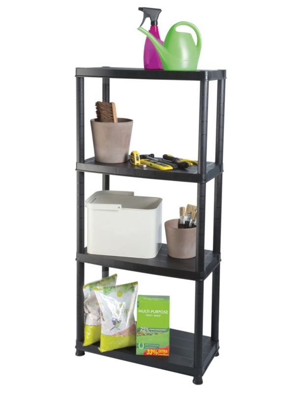Plastikreol 130 x 61 x 31 cm med 4 hylder