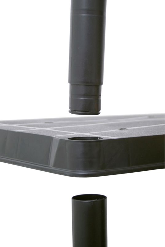 Plastikreol 130 x 61 x 31 cm med 4 hylder