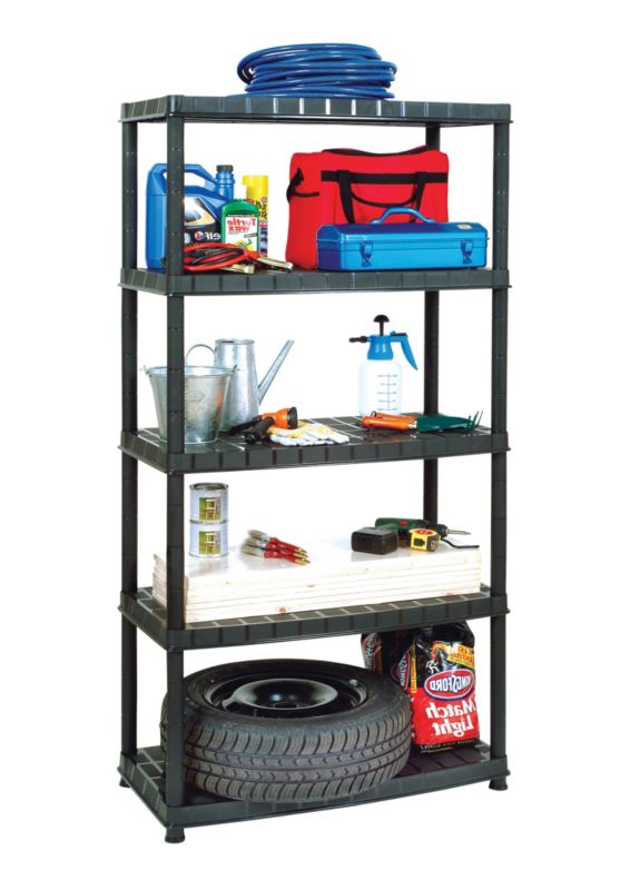 GoodHome plastreol 185 x 92 x 46 cm med 5 hylder