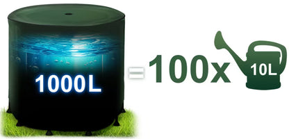 Regnvandstank 1000 Liter Grøn 120x98 cm