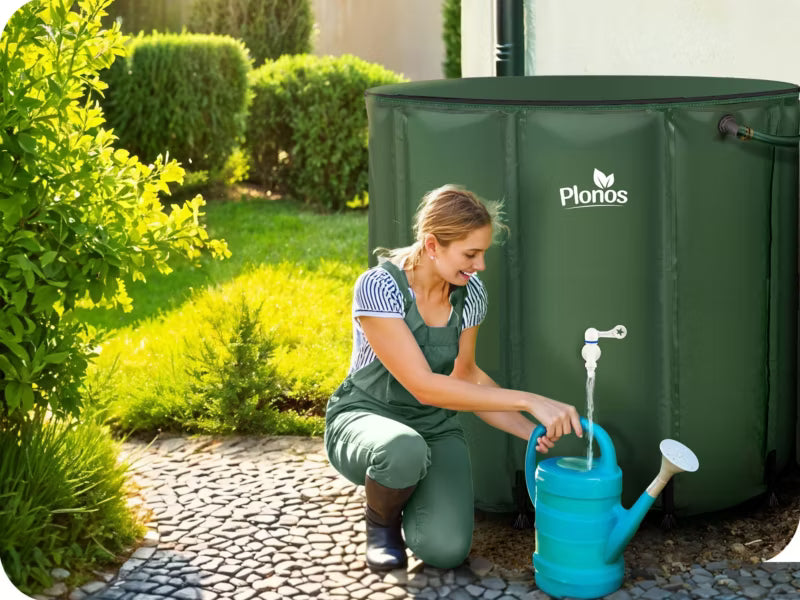 Regnvandstank 1000 Liter Grøn 120x98 cm
