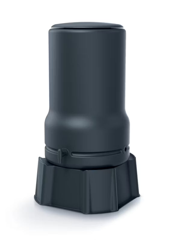Regnvandstank 110 Liter Antracit med Hane og Fod