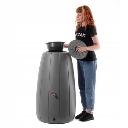 Regnvandstank 200 Liter Antracit med Hane