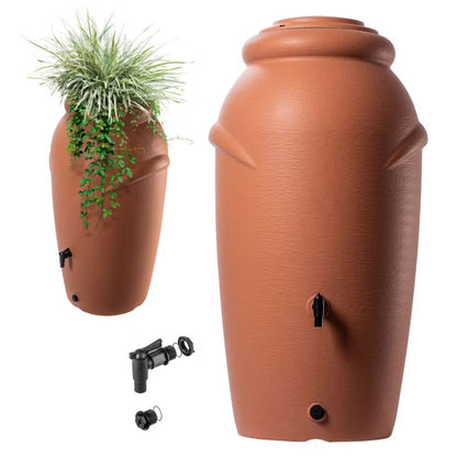 Regnvandstank 210 Liter med Hane og Urtepotteskjuler
