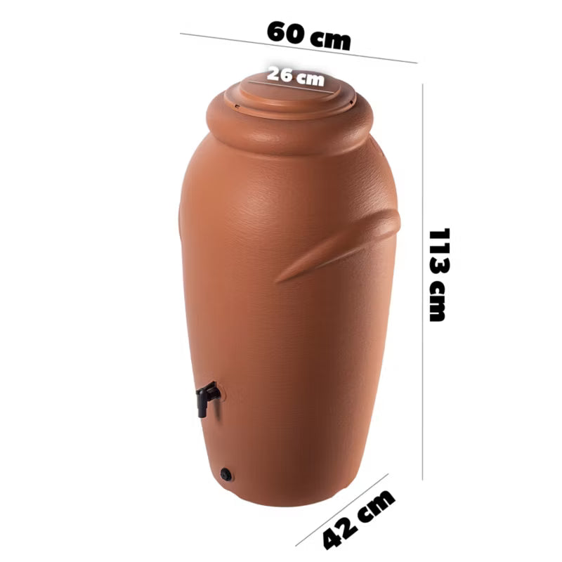 Regnvandstank 210 Liter med Hane og Urtepotteskjuler