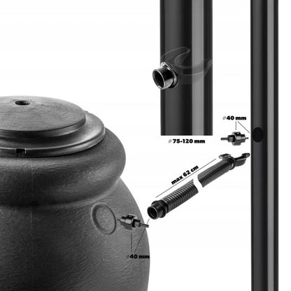 Regnvandstank 210 Liter med Hane og Plantekumme