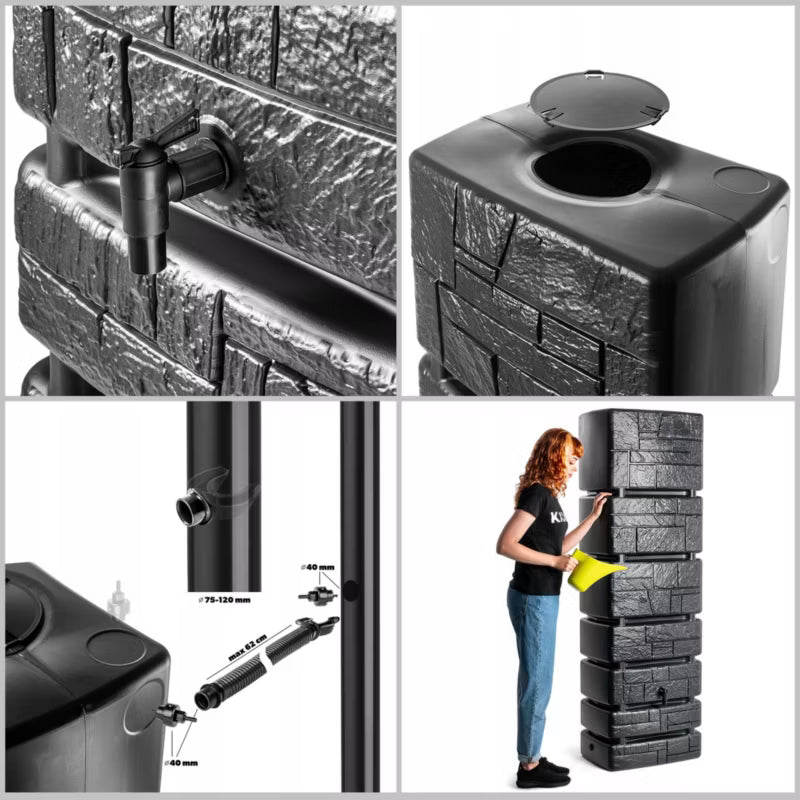 Regnvandstank 350 Liter Antracit