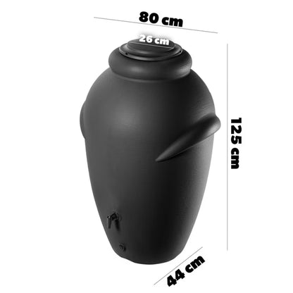 Regnvandstank 360 Liter Antracit med Hane