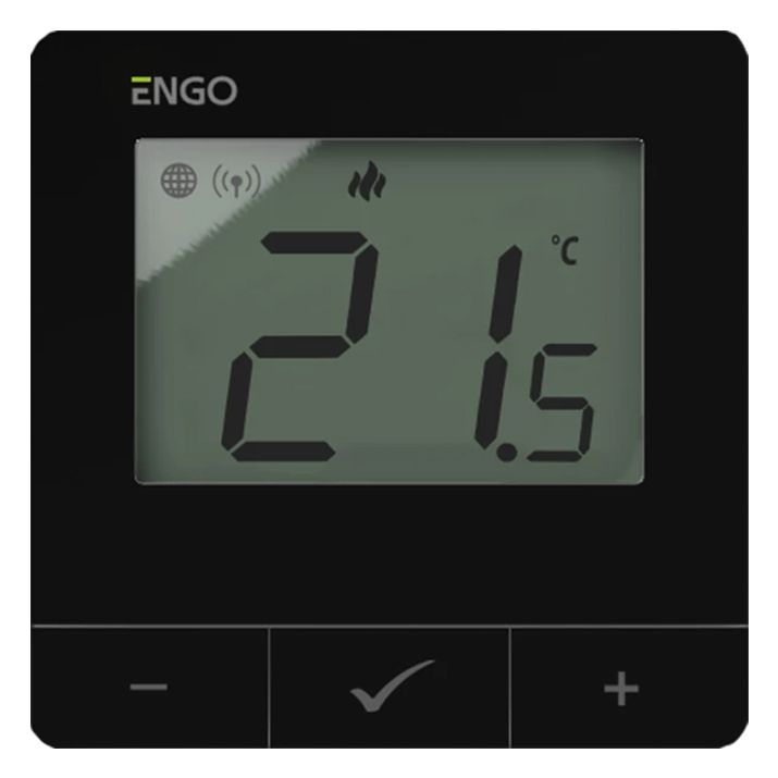 Rumtermostat E25-230B 230V ZigBee Påbygning Sort
