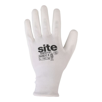 Malerhandsker Site hvide L 5 par