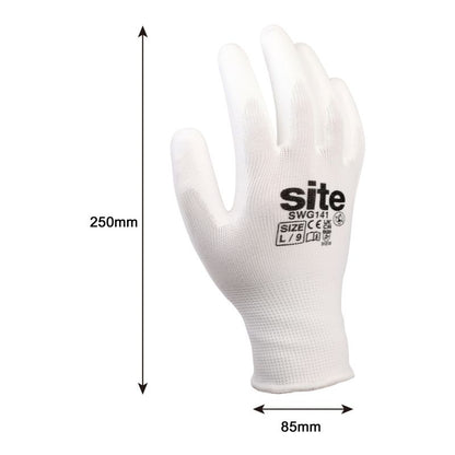 Site malerhandsker hvide L